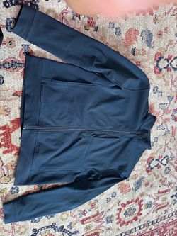 Navy Blue Full-Zip Athletic Jacket