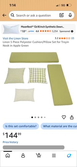 Five piece kitchen nook, cushion, set brand new in the box never used