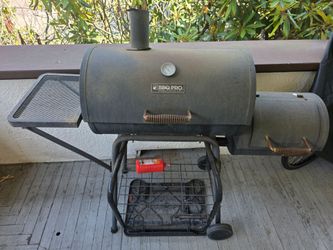 BBQ Pro Charcoal Smoker Grill on Wheels