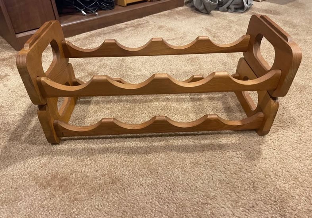 Winsome Teak Wood Wine Rack