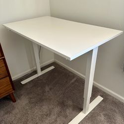 White Adjustable Desk 