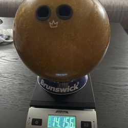 15lb RARE Brunswick Gold Crown Royal Spare Bowling Ball