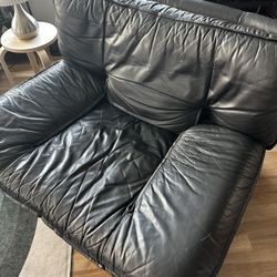 Mid-century Leather Sofa Chair