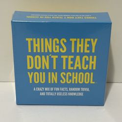 Things They Don't Teach You in School Trivia Card Game Board games - New