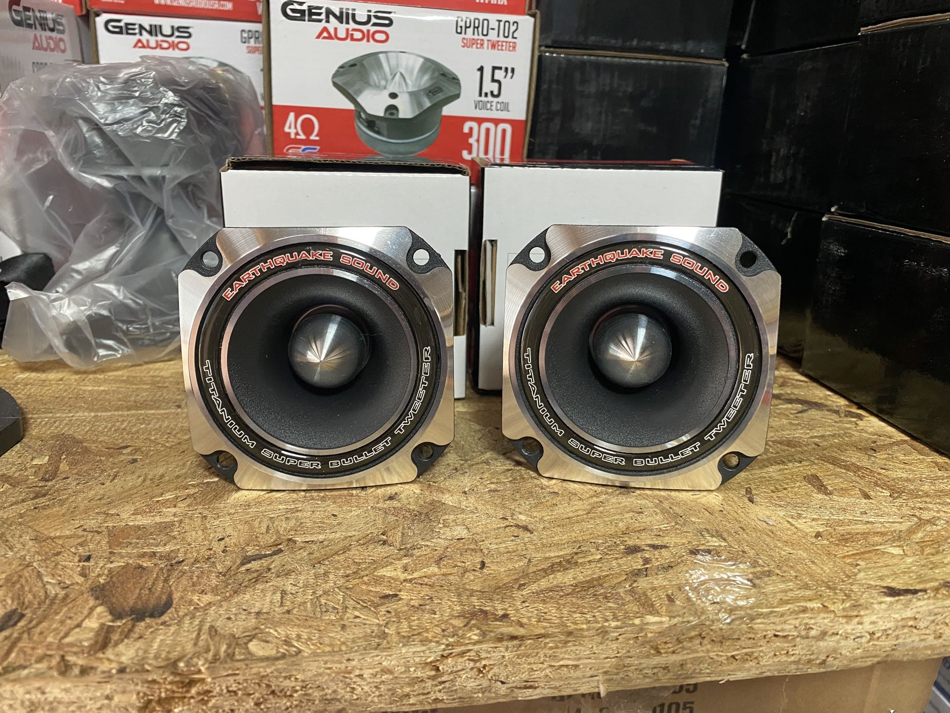 New Pair Earthquake Aluminum Bullet Tweeters 3.25” ( Sold In Pairs $35 Per Pair)