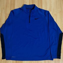 BRAND NEW Nike Dri-Fit blue and black quarter zip