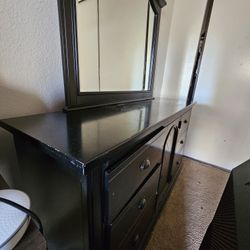 Black Dresser w/ MIRROR