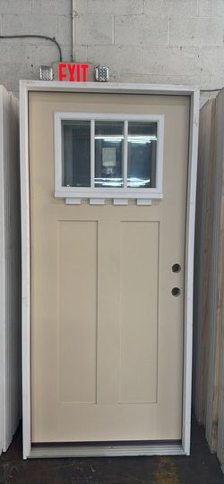 Exterior Door $320 36x80 Fiberglass Craftsman With Frame