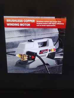 New JetPlus 2.0 GPM Commercial pressure washer limited edition set with quiet brushless motor hoses foam cannon 2,100 psi.