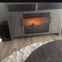 Gray Fireplace 