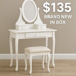 Brand New Vanity Sets – Cherry or White • $135 Each • Factory Sealed!