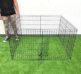 (New) $39 Small 24” Tall Dog Pet Playpen Fence Gate 8-Panels X (24” Tall X 24” Wide)