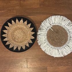 Boho Basket Woven Wall Art