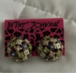New Betsy Johnson multi color enamel and crystal find