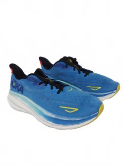 Hoka Men's Clifton 9 1127895 VRTL Blue Yellow Size 11 D Running Shoes