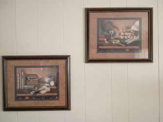 Vintage Still Life Framed Prints Set of 2