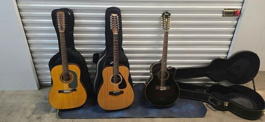 12 STRINGS ACOUSTIC GUITARS $330 EACH OBO