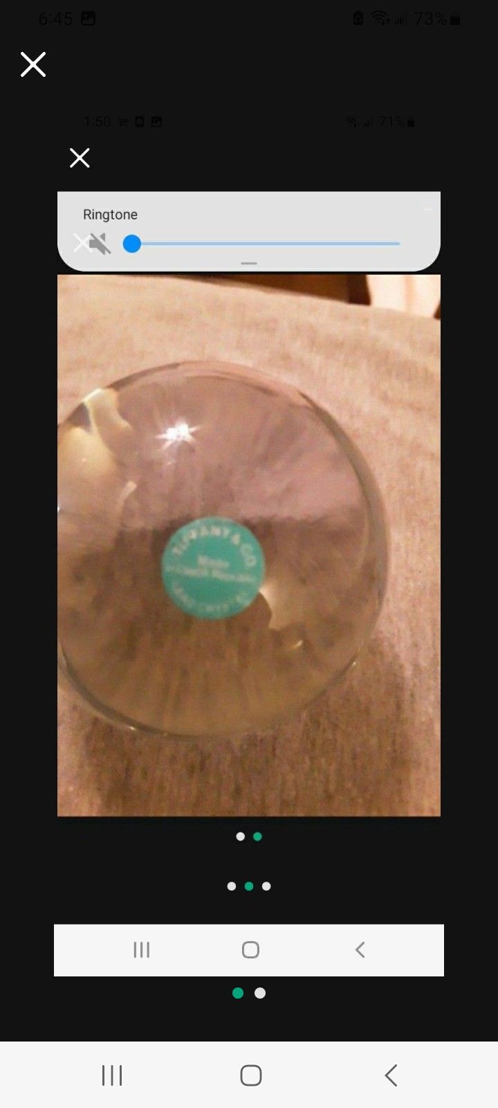 Tennis Ball Tiffany Crystal Paperweight
