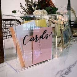 Handlettered Acrylic Card/Envelope Reception Box