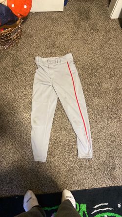 Baseball pants (Grey with red stripe)