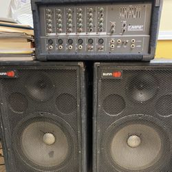 Speakers And Mixer