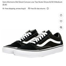 Vans Womens Old Skool Canvas Low Top Skate Shoes