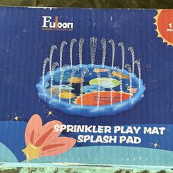 EJoon Sprinkler Play Mat Splash Pad! New! Suitable for 18+ months. Change for cozy life. Located in Tarzana!