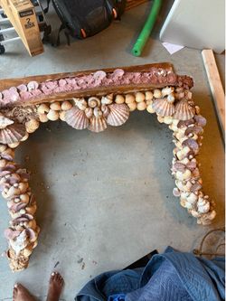 Shell Encrusted Fireplace Mantle - Project