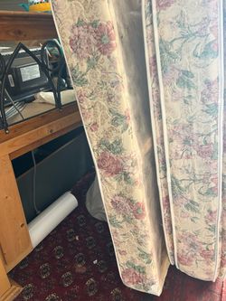 Queen size bed with headboard foot board , queen side matress with box spring