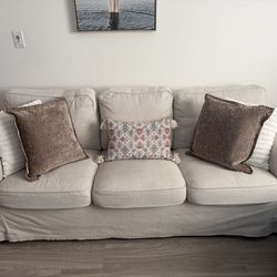 Beige 3-Seater Couch (pillows not included)