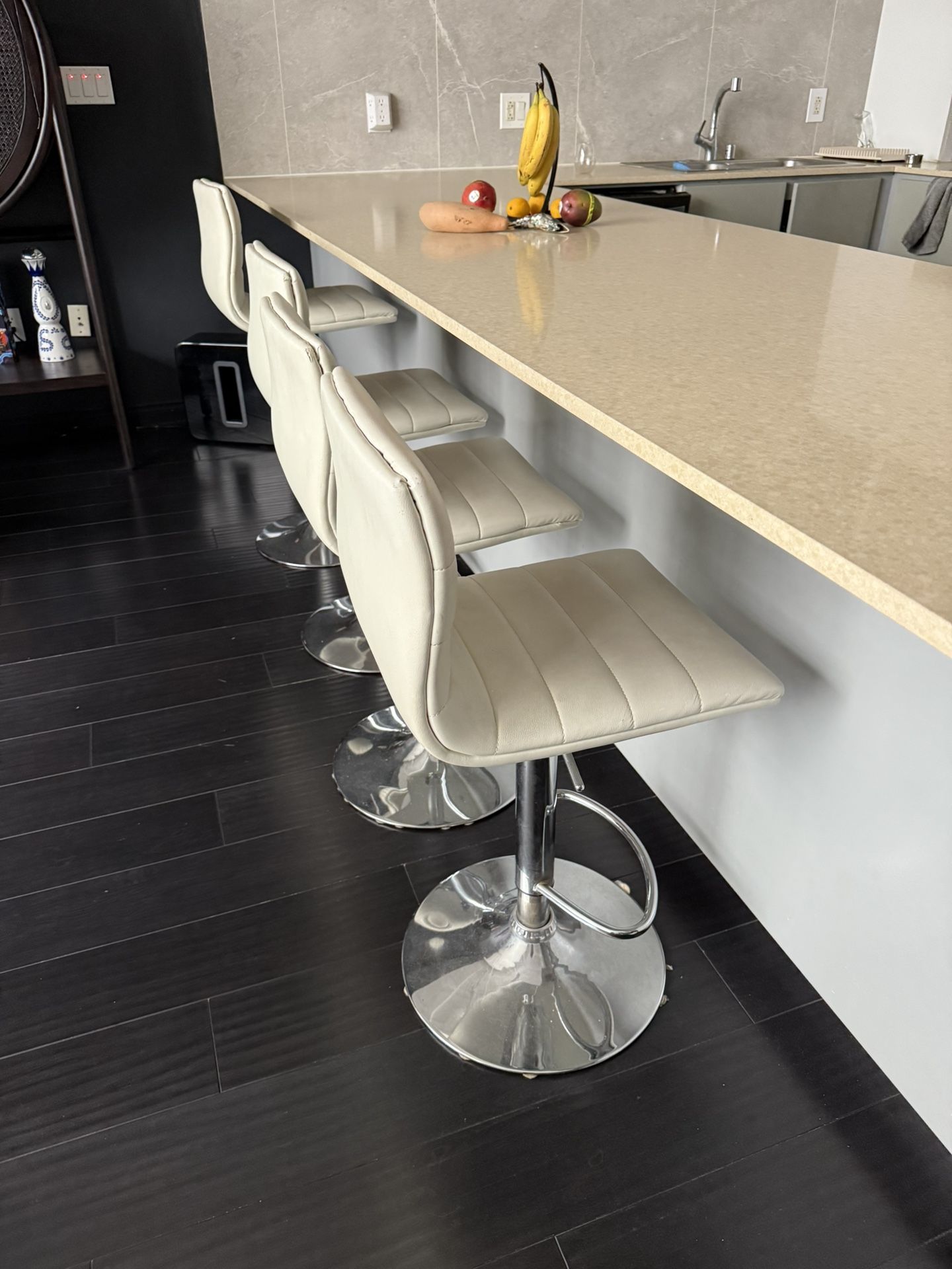 Adjustable Bar Stools (white)
