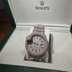 Custom Snake Moissanite Watch 