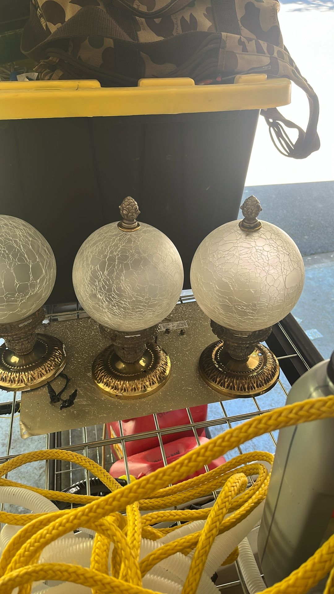 Vintage light fixtures by underwriters laboratories Inc.