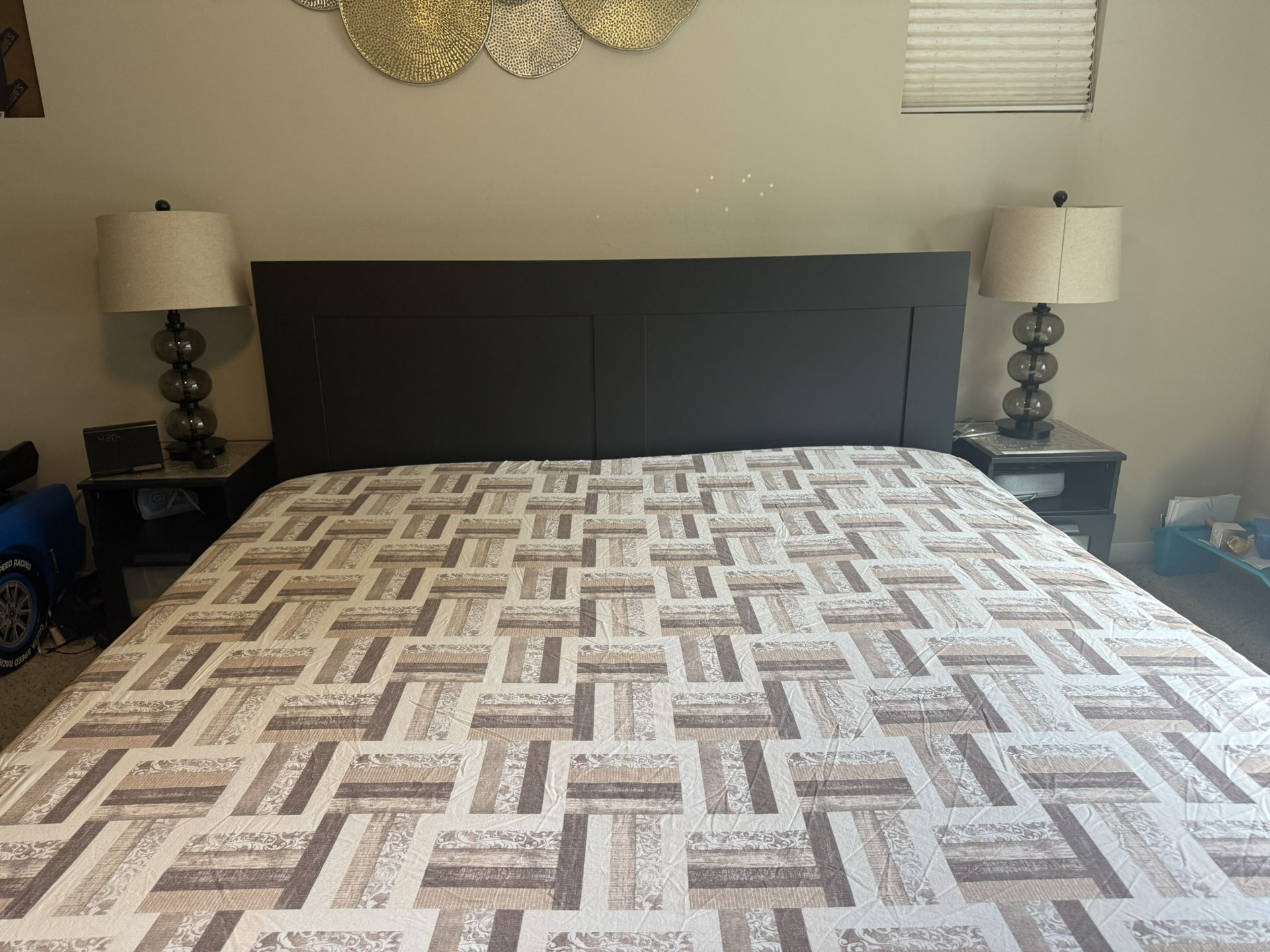 Ikea King Brimnes Bed, Storage , Headboard