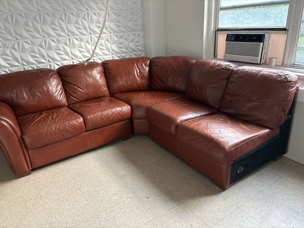 Leather Brown Sofas