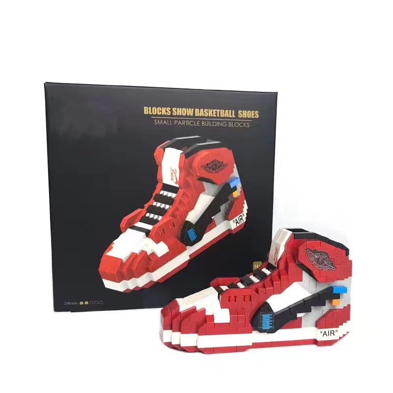 AJ1 Offwhite Chicago Sneaker Lego Block Building Pieces