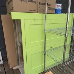 2 Very Well Constructed Heavy Wood Cabinets