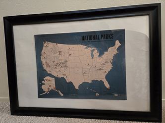 National Parks Map Wall Art
