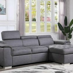  Diego Grey Sectional With Pull-Out Bed

