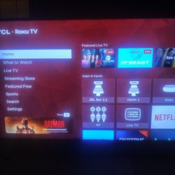 43in TCL Roku 4k Smart Tv