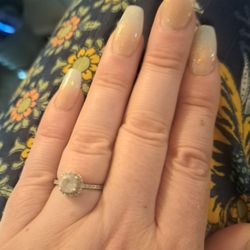 Diamond Halo Engagement Band