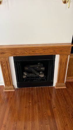 Solid oak mantle
