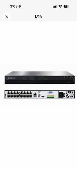 CAMSTAR 16CH PoE H.265 NVR SVR-N2164K 4K HDMI VGA ONVIF Security Recorder No HDD