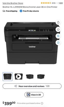 (See Details)Brother HL-L2395DW Monochrome Laser All-in-One Printer