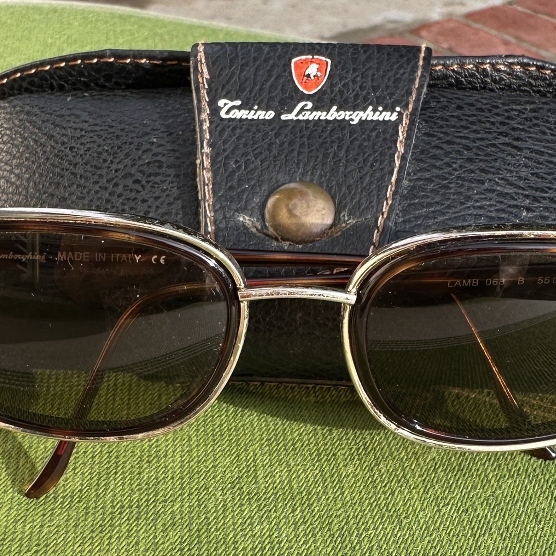 Made In Italy 🇮🇹 Vintage Tonino Lamborghini Sunglasses Lamb 068  55 115 135 Brown Tortoise 