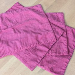 Set Of 4 Red Cloth Placemats 