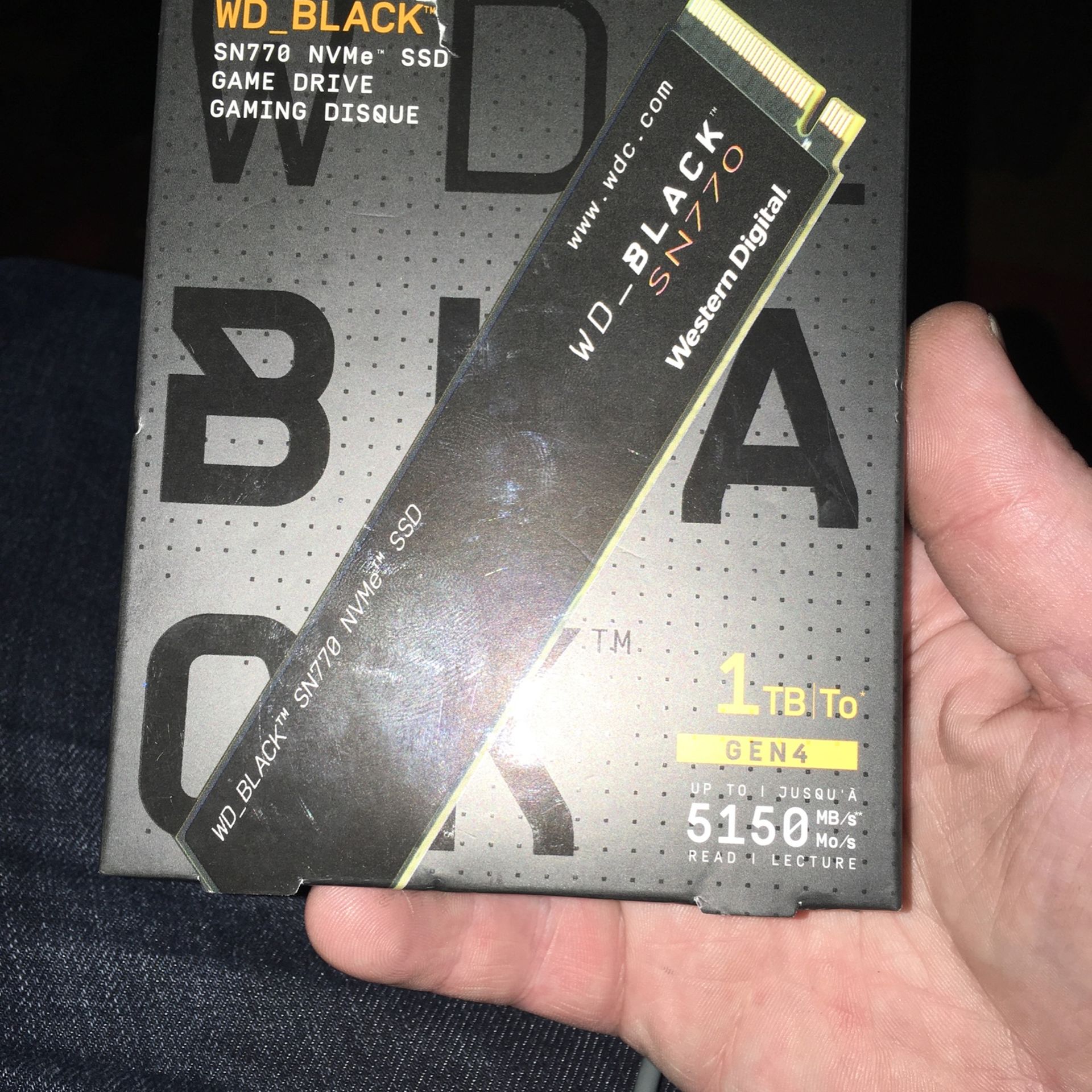 WD_BLACK SN770 NMe SSD GAME DRIVE GAMING DISQUE. 1TB To GEN4N4
