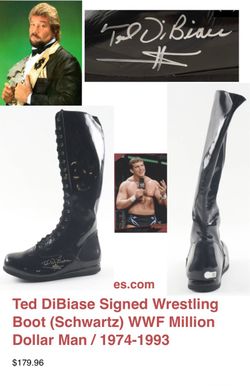 Ted DiBiase Signed WWE/WWF Wrestling Boot