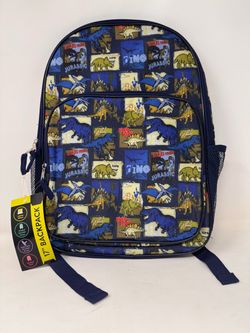Wonder Nation: Blue Boys' 17 Greetings From Jurassic Dinosaur Backpack (Brand New)