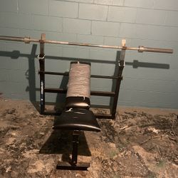 Olympian Bench and weight bar